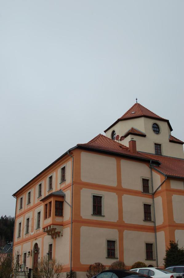 Hotel Garni Schloss Schoenberg Bad Brambach Exterior foto
